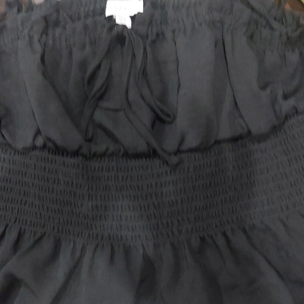 Womens blouse black sz 10 topshop brand gently used